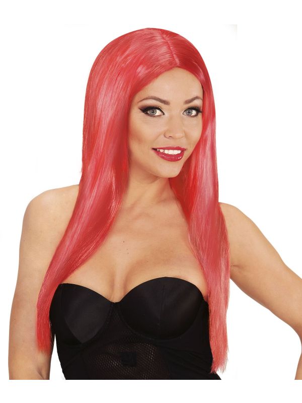 Rode Glamour Pruik