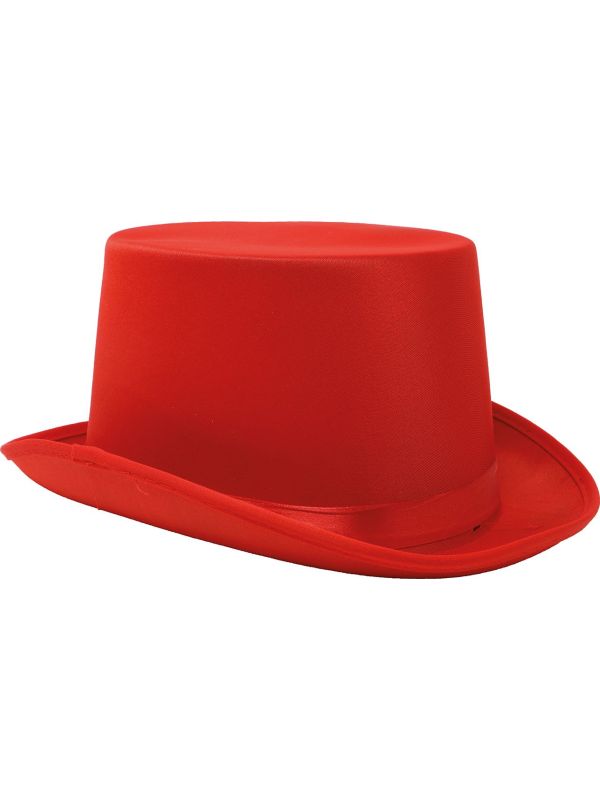 Rode Hoge Hoed Luxe