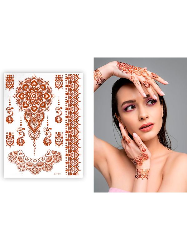 Rode Indiaase Plak Tattoo's