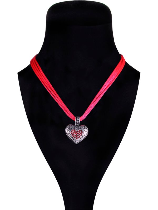 Rode Ketting met Zilveren Hartje Oktoberfest