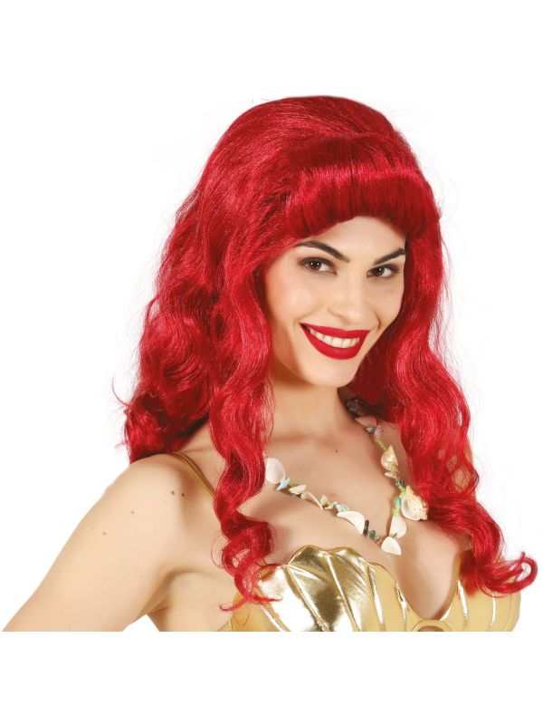Rode Kleine Zeemeermin Disney Pruik