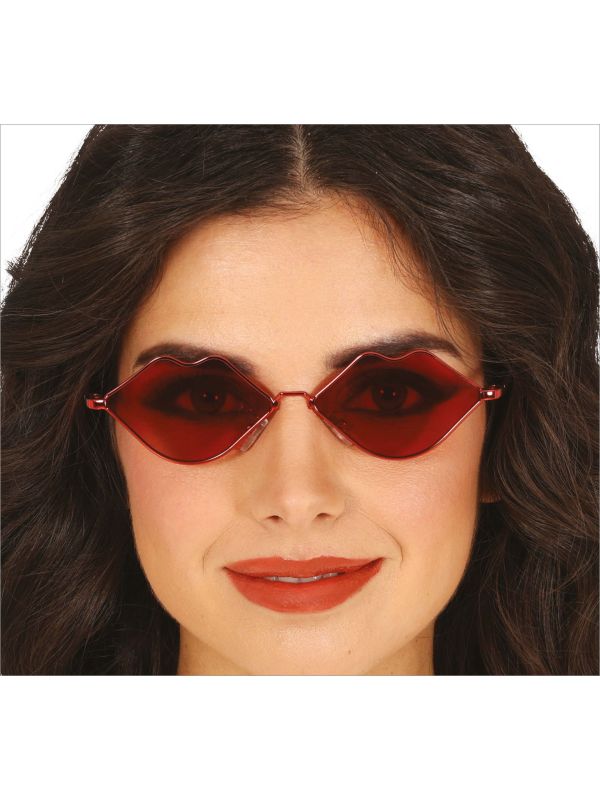Rode Lippen Zonnebril Retro