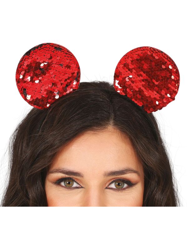 Rode Muizen Oren Haarband Dames