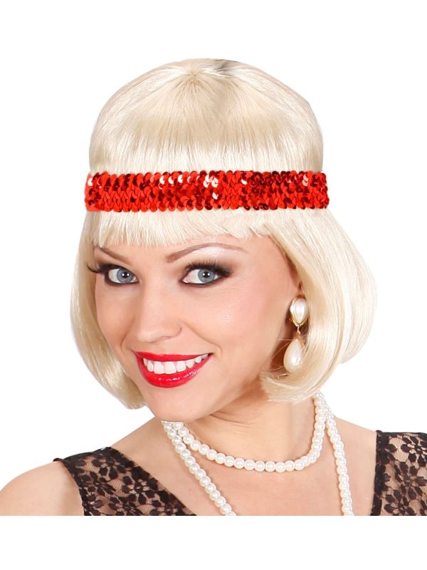 Rode Pailletten Hoofdband