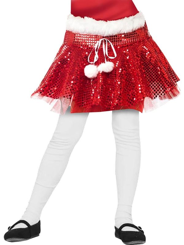 Rode Pailletten Kerst Tutu Meisje