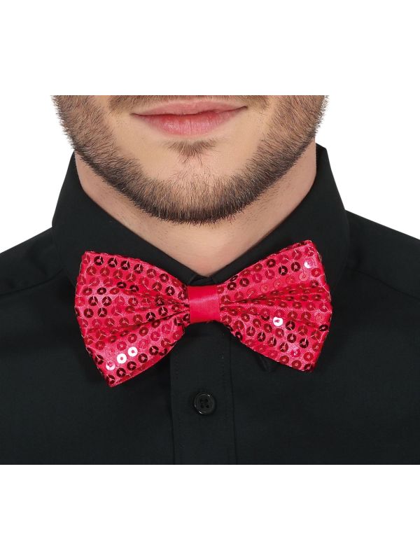 Rode Pailletten Strik