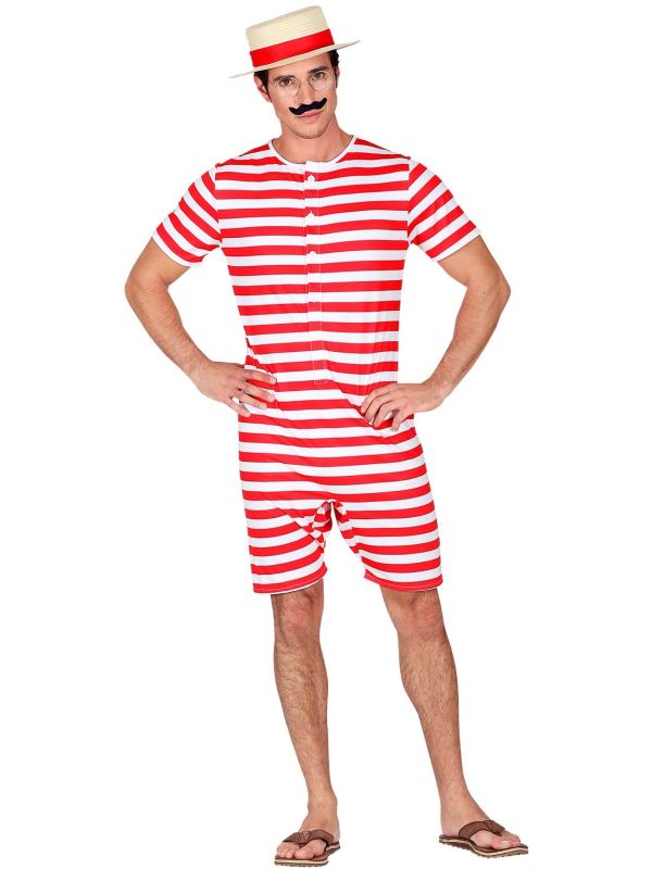 Rode Retro Badpak Heren