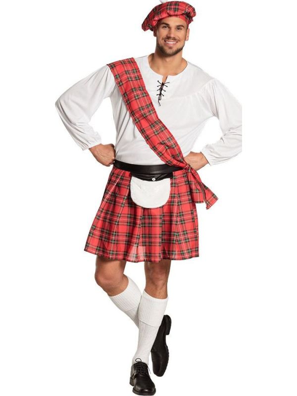 Rode Schotse Kostuum Man