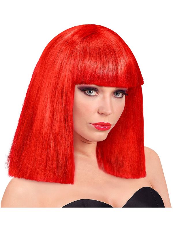 Rode Showgirl Pruik
