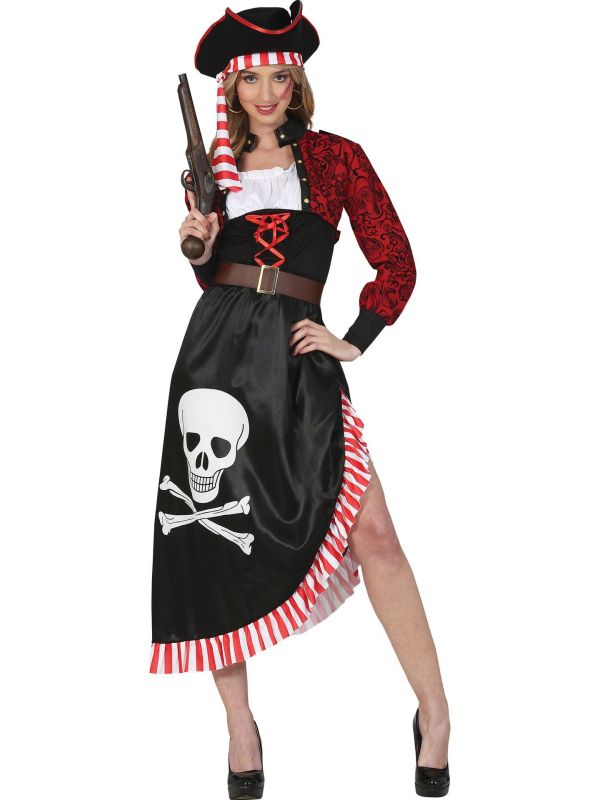 Rode Skull Piraten Jurk Dames