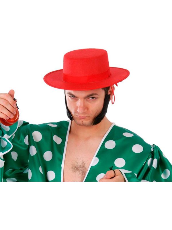 Rode Spaanse Flamenco Hoed