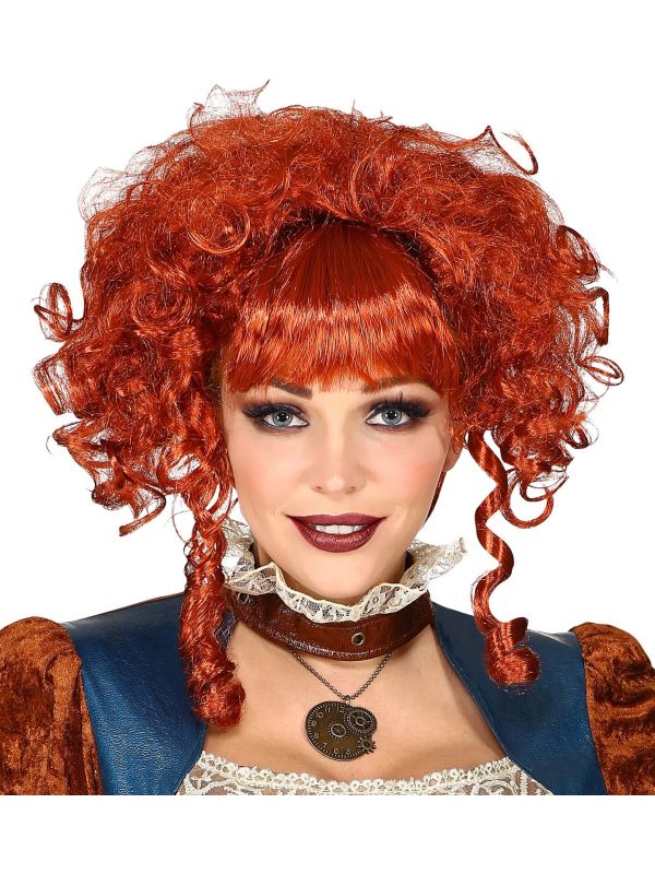 Rode Steampunk Pruik