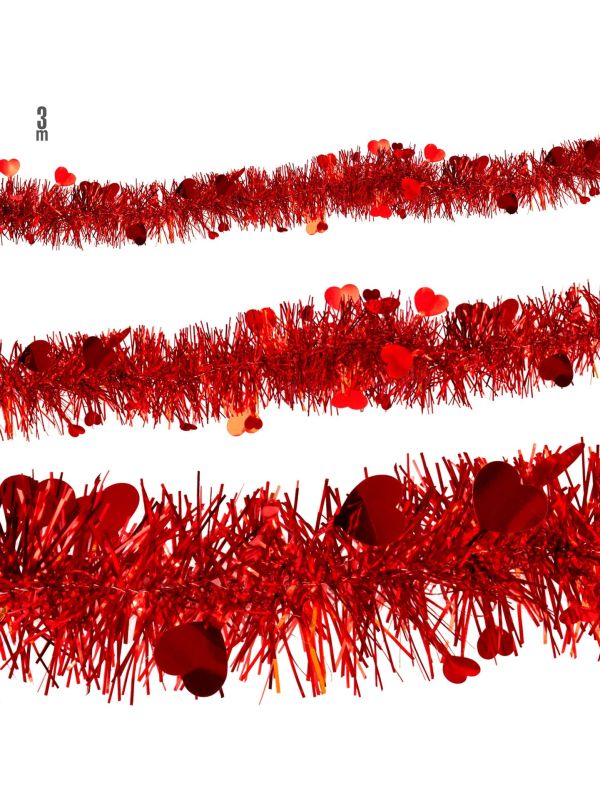 Rode Valentijnsdag Tinsel Slinger