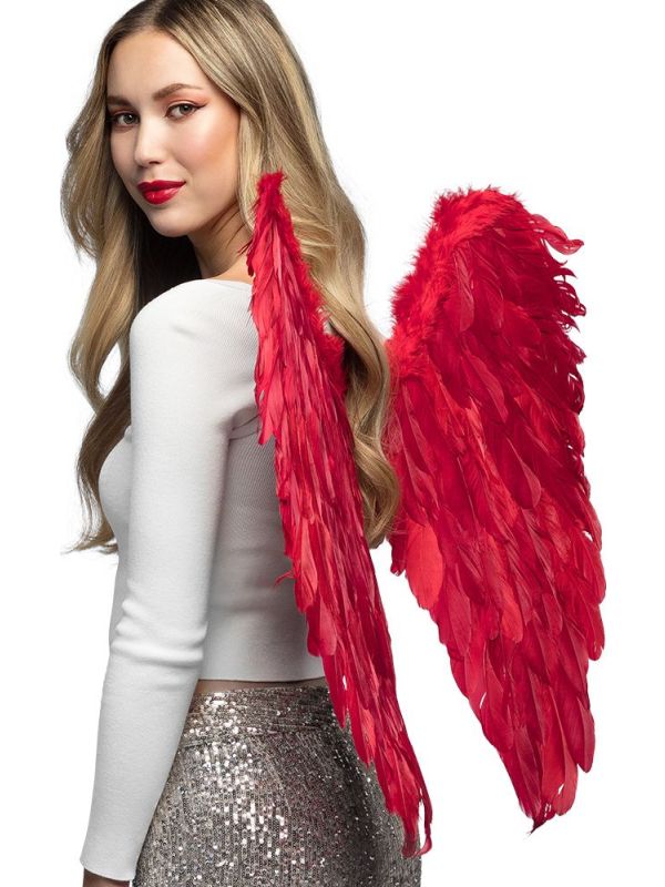 Rode Veren Duivel Vleugels Medium