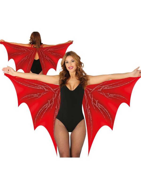 Rode Vleermuisvleugels met Glitters