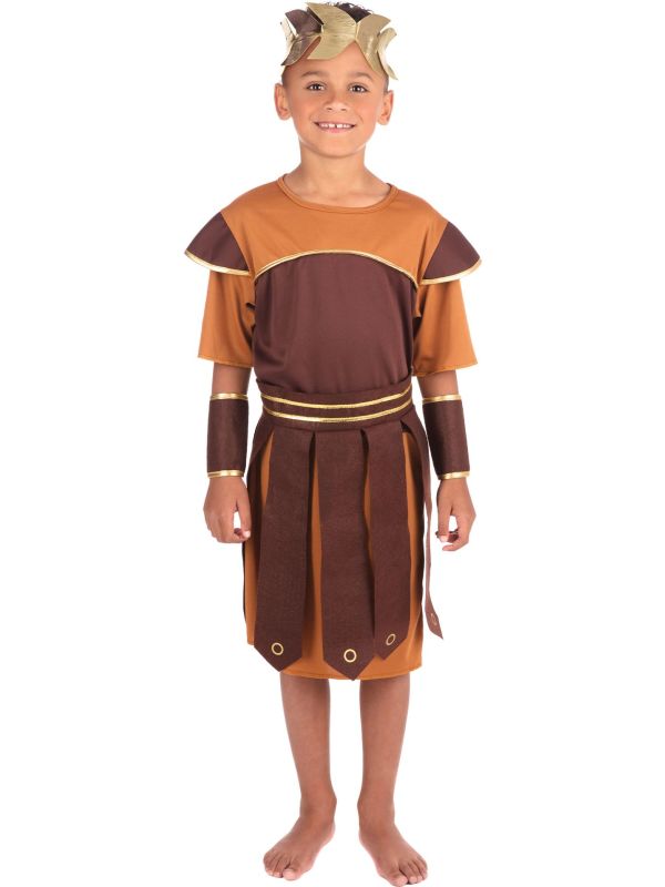 Romeinse Soldaat Kostuum Jongens Bruin
