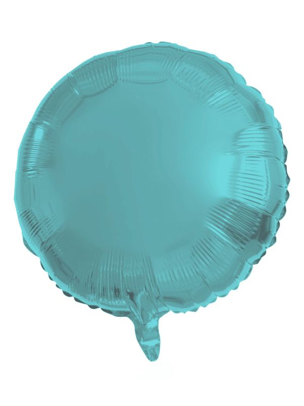 Ronde Folieballon 45cm Aqua Blauw