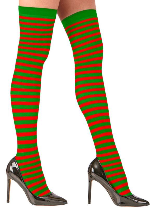 Rood Groen Gestreepte Thigh High