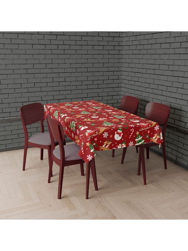 Nordic Rood Geruit Kerst Tafelkleed Tafelkleed Rechthoekig Tafelkleed Stof Geruite Thee Tafel Nieuwjaar Tafel Dekken, 5,85x85 cm
