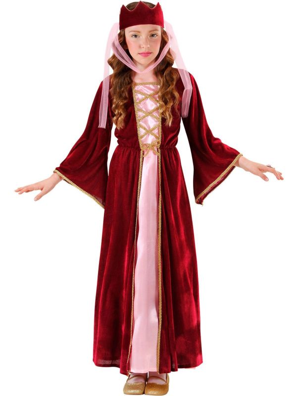 Rood Middeleeuws Jurk Kind
