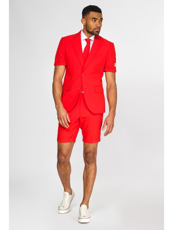Rood Opposuits Zomer Kostuum