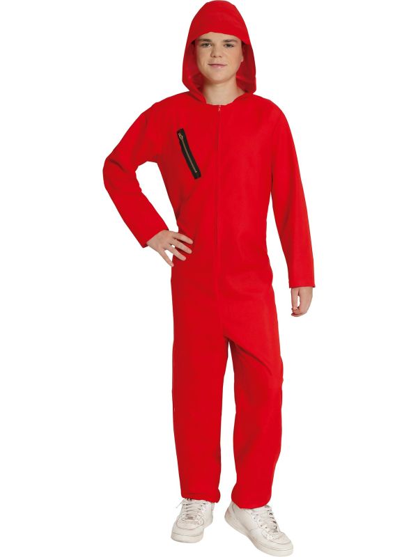 Rood Overall Casa Papel Tiener 14-16 Jaar