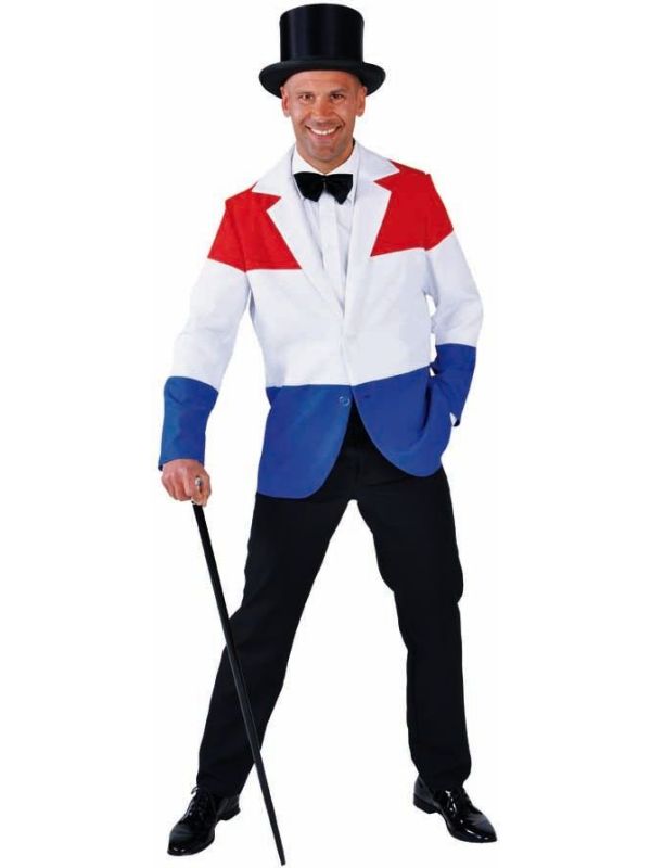 Rood wit blauwe colbert mannen | Carnavalskleding.nl