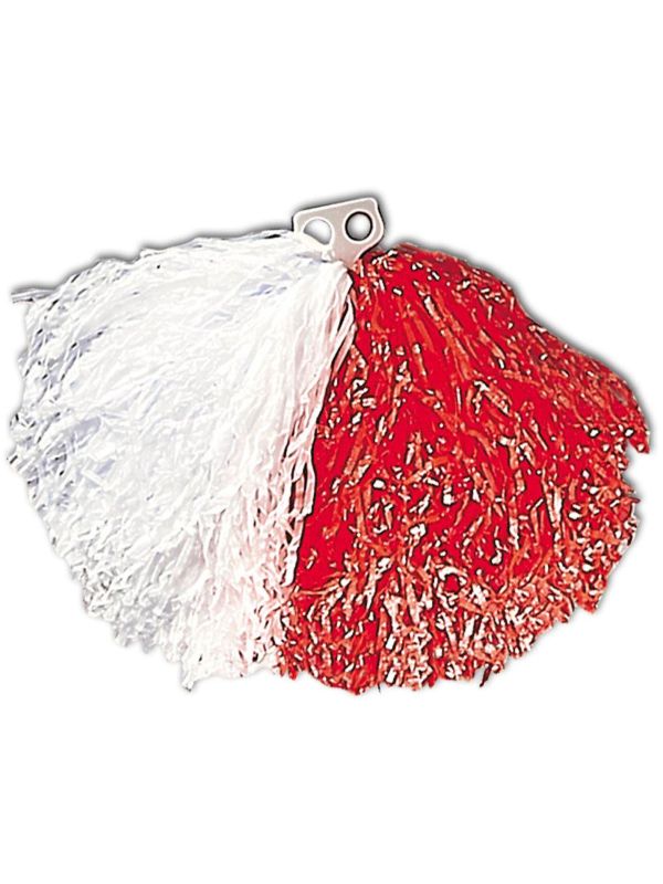 Rood Witte Cheerleader Pom Pom