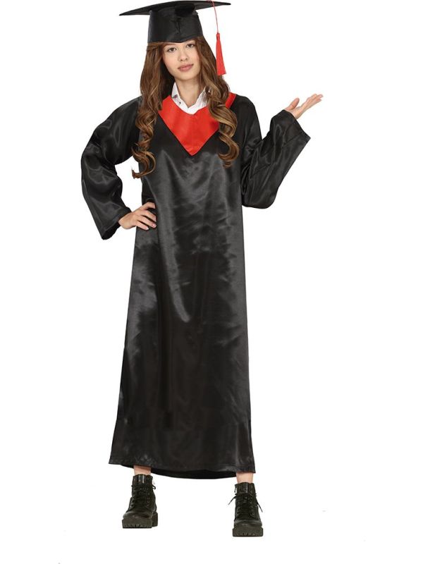 Rood Zwart Afgestudeerd Kostuum Meisjes 14-16 Jaar