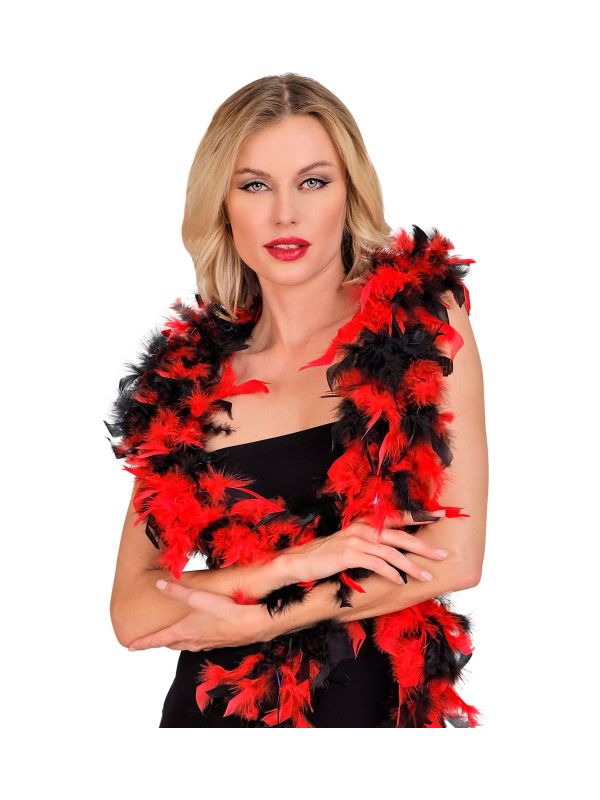 Rood Zwarte Lange Veren Boa