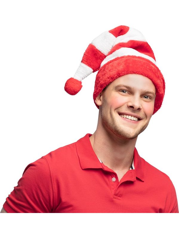 Rood/Wit Gestreepte Kerstmuts