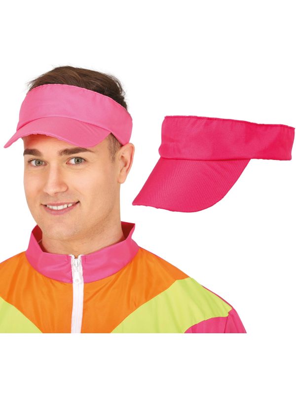 Roze 80's Zonneklep
