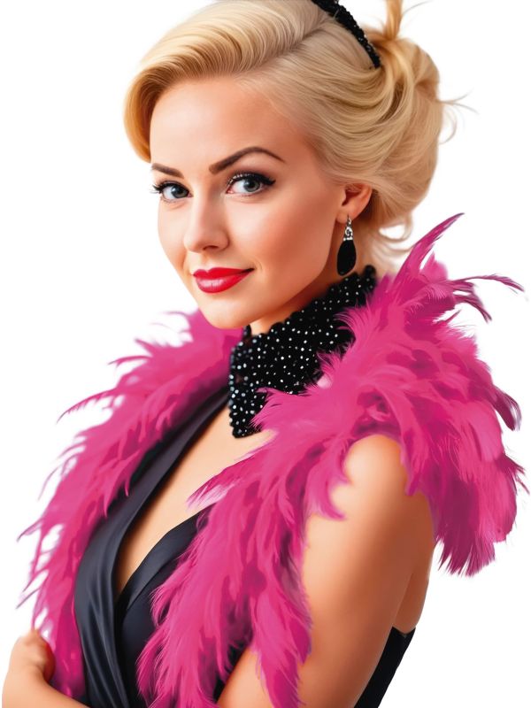 Roze Basic Veren Boa