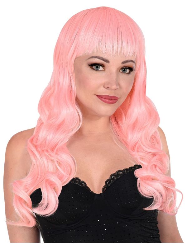 Roze Bella Pruik Dames