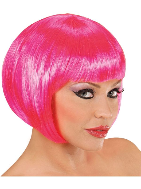 Roze Boblijn Pruik