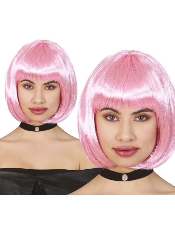 Roze Bubblegum Bob Pruik Dames