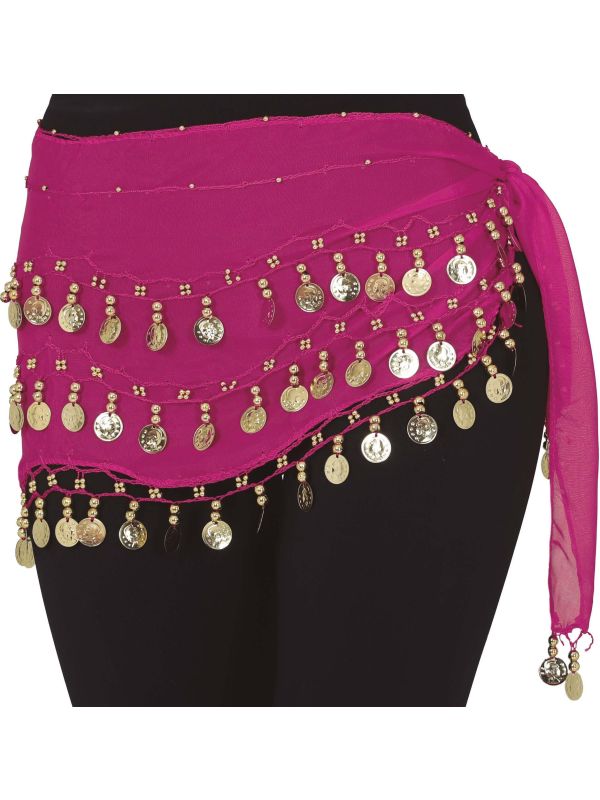 Roze Buikdanseressen Rok met Munten Dames