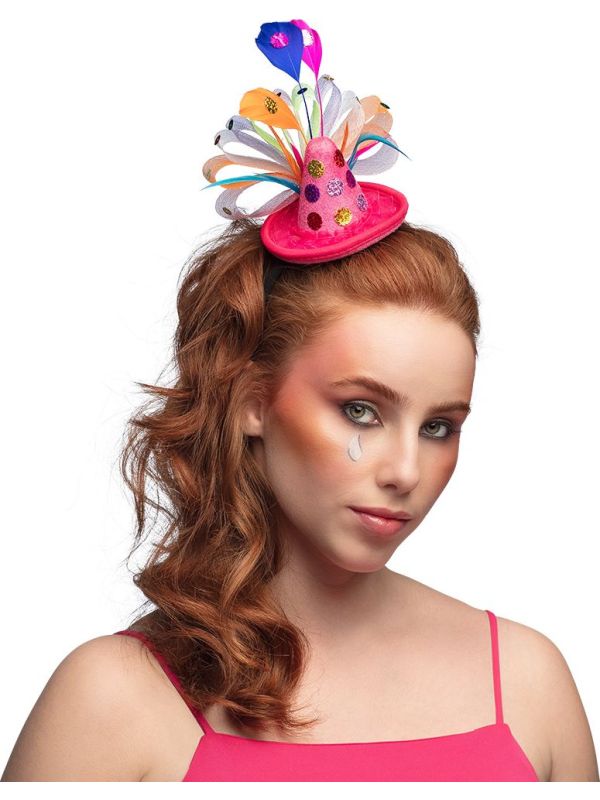 Roze Clownshoed Tiara Haarband