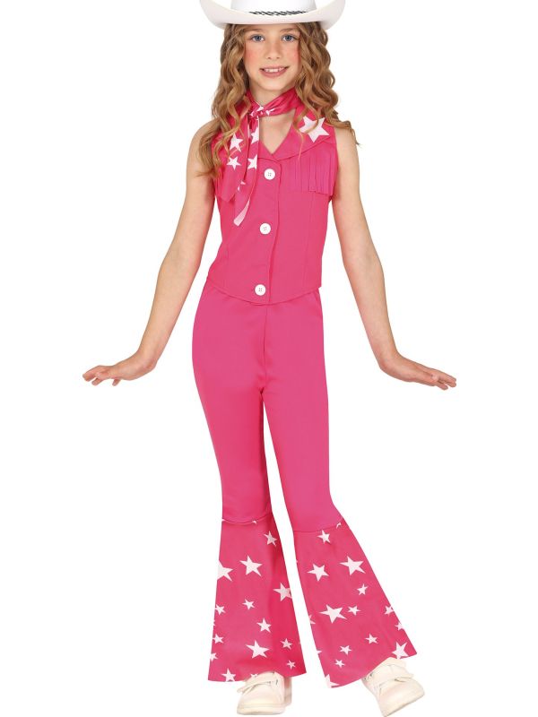 Roze Country Meisje Kostuum