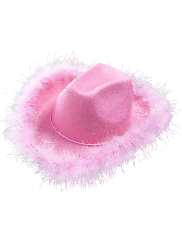 Roze Cowgirl Pluche Hoed