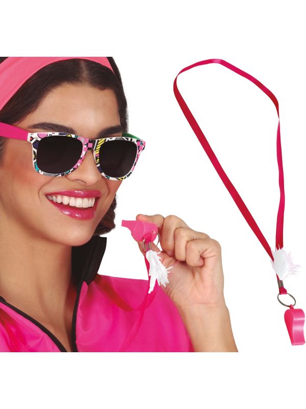 Roze Fluitje Barbie aan Ketting