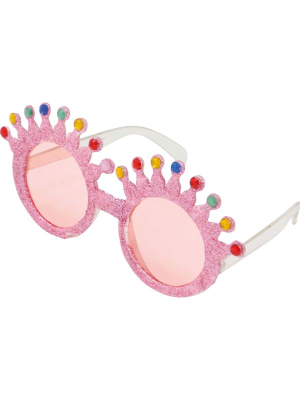 Roze Glitter Bril