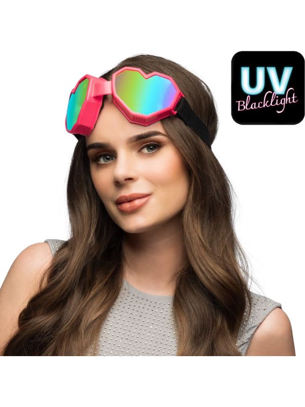 Roze Harten Rave Festivalbril
