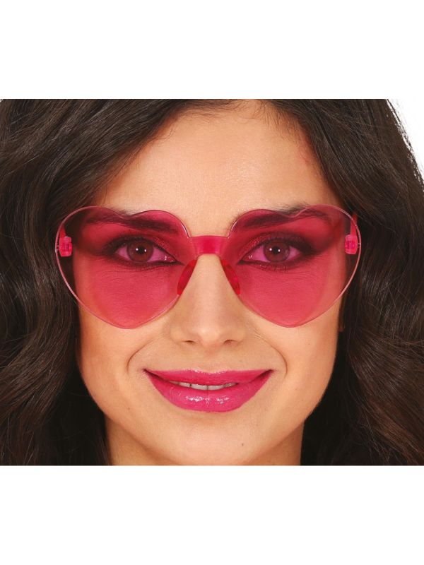 Roze Hartjes Bril Volwassenen