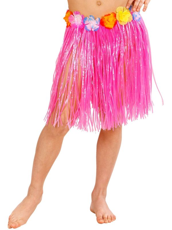 Roze Hawaii Rok met Bloemenriem
