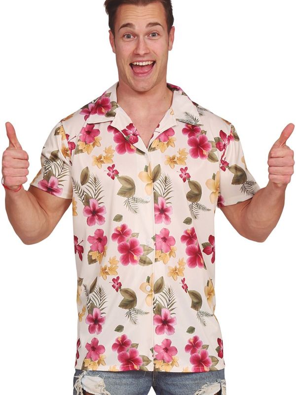 Roze Hawaïshirt met Bloemenprint
