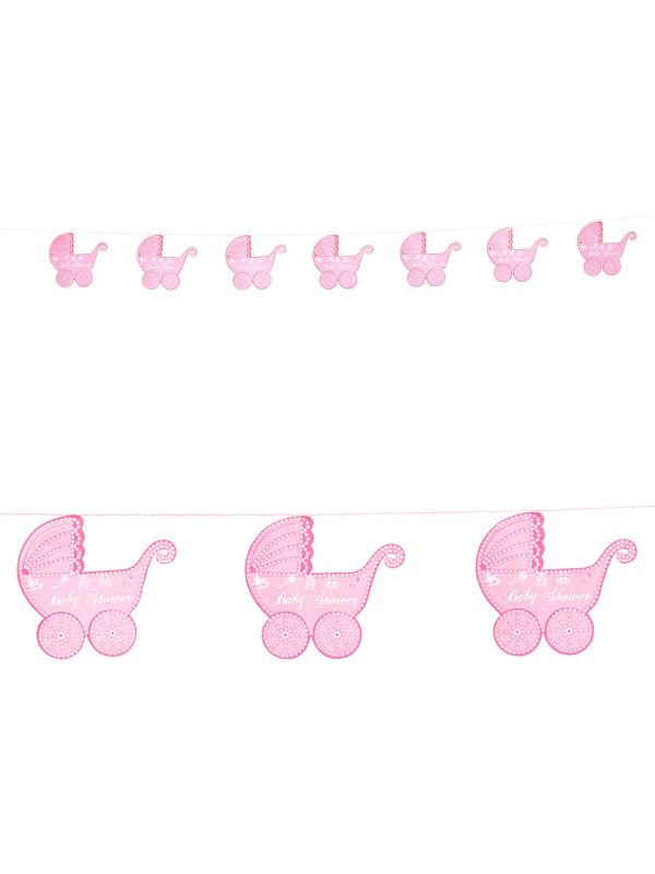 Roze Kinderwagen Slingers