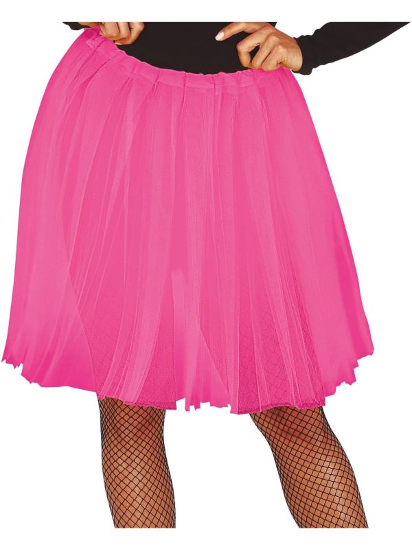Roze Lange Tutu Dames 60cm