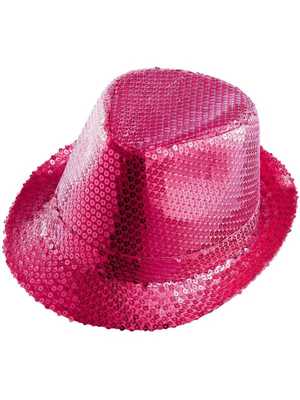 Roze Pailletten Fedora