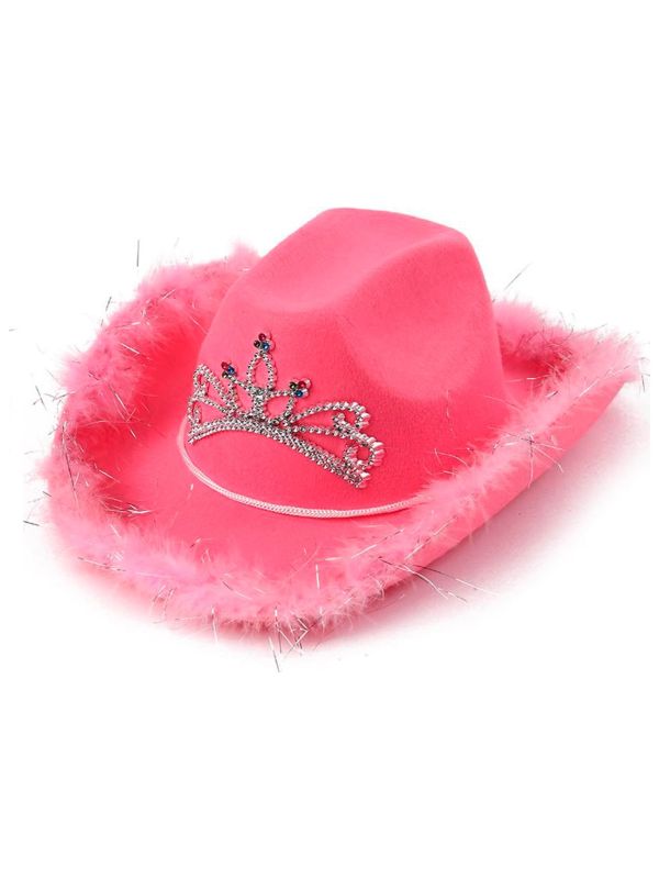 Roze Party Cowgirl Hoed